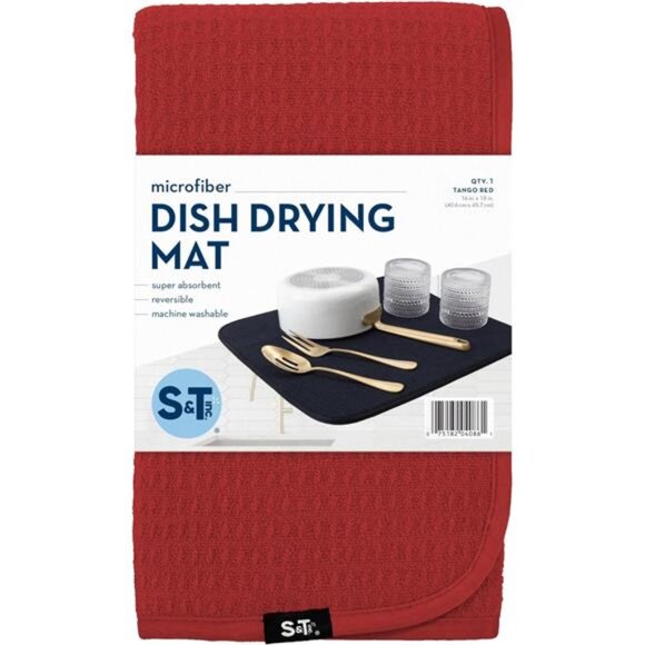 Dish Drying Mat, Highly Absorbent Microfiber Kitchen Counter Mat Dish Drying Pad - Picture 6 of 7